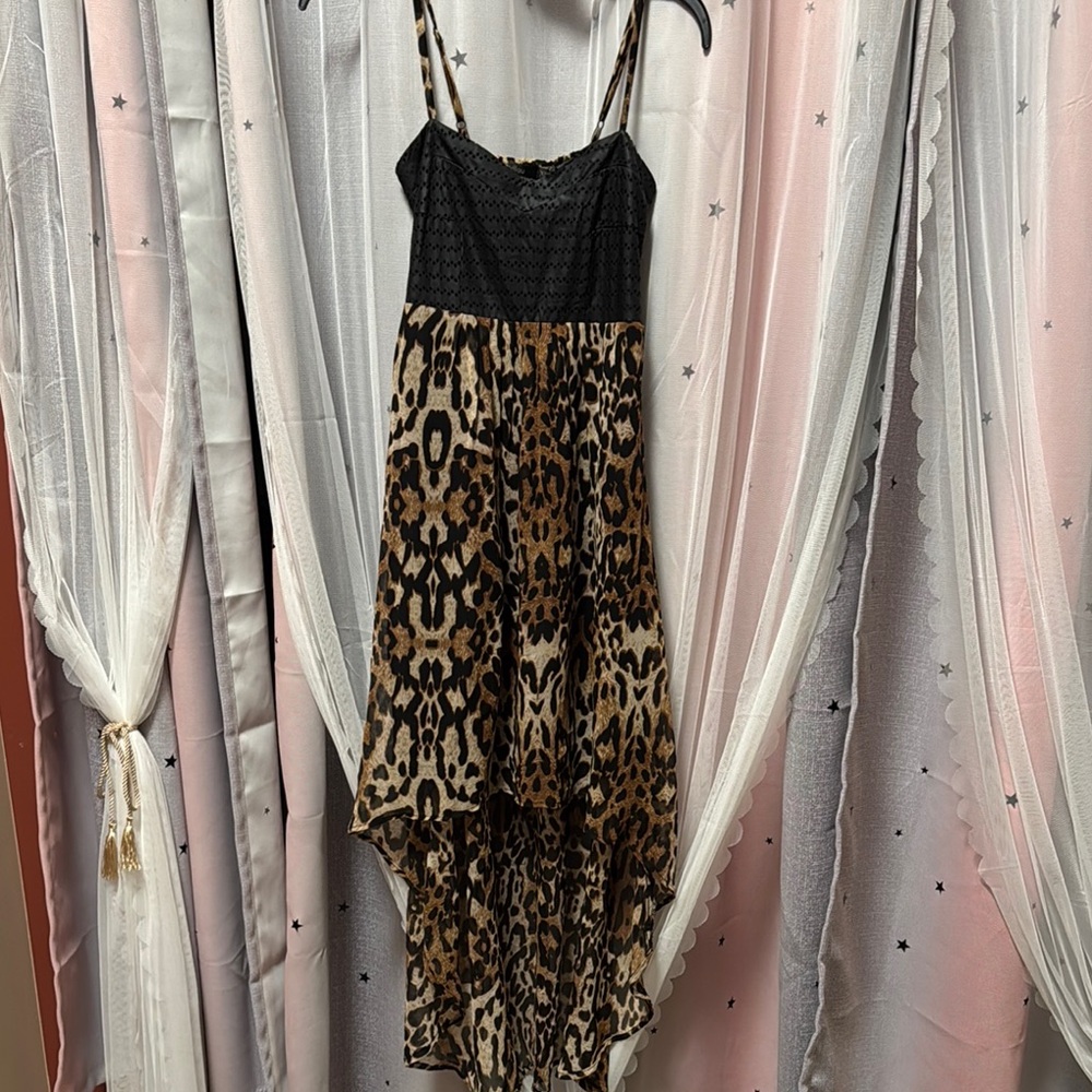 Millau- Leopard Print Women's Dress- high low